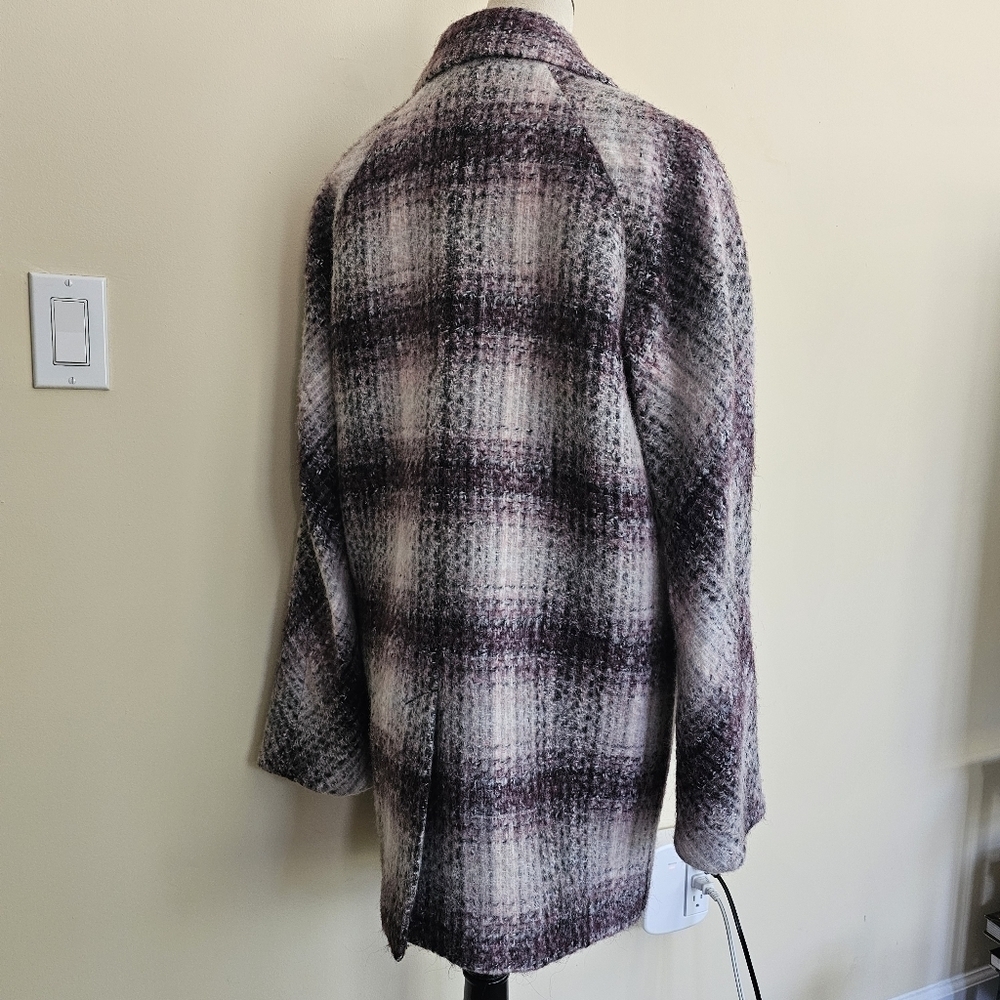 NWT Veronica Beard wool blend Deena Dickey Plaid Coat size M - Picture 9 of 10